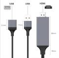 HDMI 3in1hdmi cable, mobile to TV cable, mobile phone HDTV foriphone/android/ Type-C phone to HDTV AV USB cable A32. 