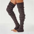 Women Winter Warm Leg Warmers Knee High Socks Girl Boot Topper Sock Warm Foot Cover Skinny Stockings Knitted Crochet Long Socks.