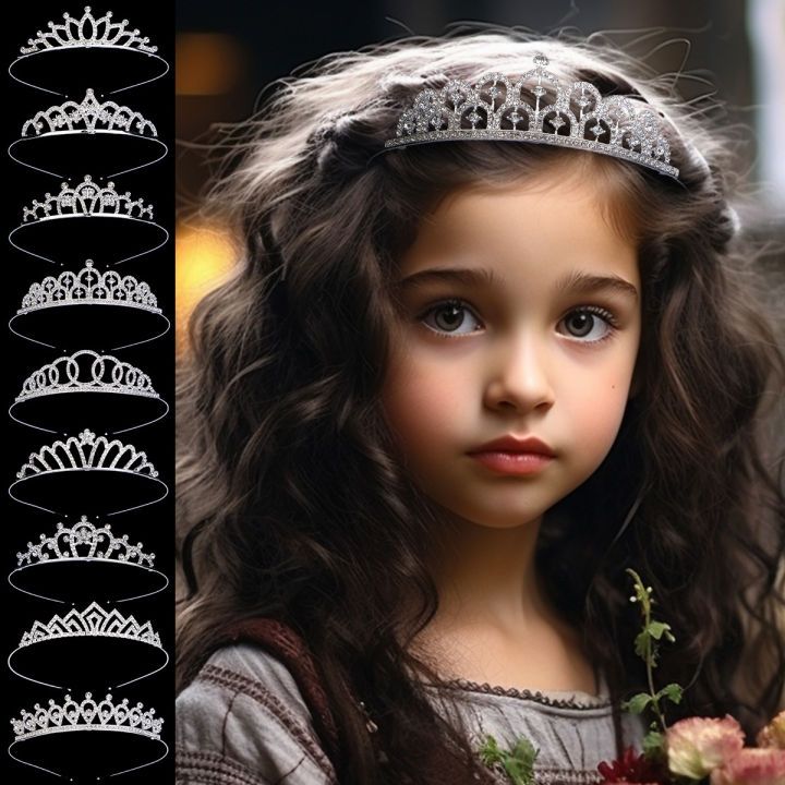 Silver%20Elegant%20Simple%20Rhinestone%20Crystal%20Crown%20Wedding%20Party%20Tiara%20For%20Women%20Little%20Flower%20Girl%20Princess%20Hair%20Bands%20Headdress%20-%20Image%202