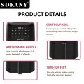 Sokany (SK-10083) 5 Litre With Digital Touch Control Air Fryer. 