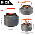 Camping Water Kettle Lightweight Aluminium Alloy Teapot for Outdoor Tourism Cookware Travel Hiking Picnic Tableware.