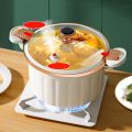 8L Enamel Micro Pressure Pot Korean Vacuum Non stick Soup Pot Non Stick Soup Pot Multifunctional Double Ear Stewing Boiling Pot. 
