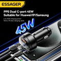 Essager 105W USB Car Charger Quick Charge 4.0 QC4.0 QC3.0 QC SCP PPS PD USB Type C Fast Charging For iPhone 14 15 Phone.