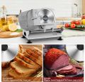 OSTBA Meat Slicer Electric Deli Food Slicer with Two Removable Stainless Steel Blades and Food Carriage, Adjustable Thickness Meat Slicer for Home, Food Slicer Machine for Meat, Cheese, Bread 150W. 