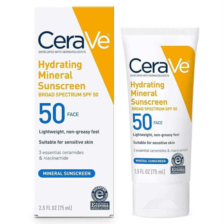 CeraVe 100% Mineral Sunscreen SPF 50 (USA)