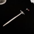 Chinese Style Sword Hairpin For Women Punk Ruby Hair Stick Ponytail Girls Hair Pins Diy Hairstyle Tools Daily Hair Accessories.