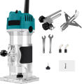 New Electric Wood Trim Router, Wood Milling and Engraving Trimmer Machine for Woodworking with 800W High-Speed Motor. 