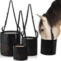Duty Mesh Feed Bag for Horses Heavy and Mules Mesh Feeder for Horses Mesh Horse Feed Bag Durable Canvas Grain Feedbag. 