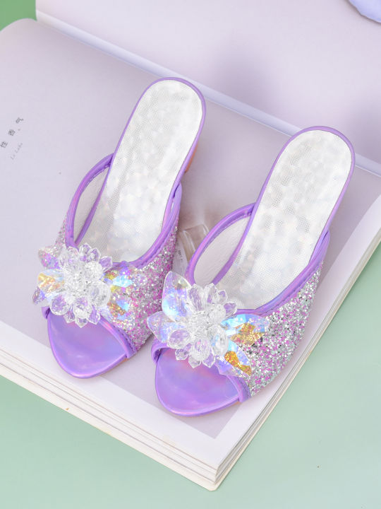 Girl%20Princess%20Crystal%20Slippers%20High%20Heels%20Children's%20Furniture%20Slippers%20-%20Image%204