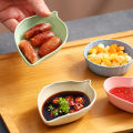 6PCS Wheat Straw Seasoning Dish Household Kitchen Creative Dipping Snack Dish Plastic Small Plate Tableware. 
