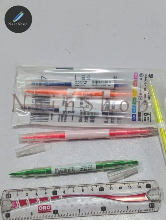 double%20sided%20highlighter%206%20pieces%20in%20pack,%20Fancy%20stationary%20-%20Image%207