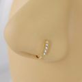 Single-row miniature zircon ultra-sparkle fine drill exquisite with drill opening ring nose stud nose pierced nose ring Earrings.