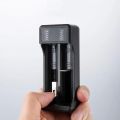 Dual 18650 Battery Charger Black 1 2 Slots For 18650 Charging 4.2V Rechargeable Lithium Battery Charger for Laser Flashlight. 