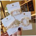 Korean Pearl Hair Clip Snap Barrettes Women Girl Pearl flower pin pack of (1 to 6 )pcs. 