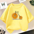 Fashion Fun Fruit graphic t shirts for Kids Creative t shirt Girls Cartoon Pineapple /Watermelon Printed Short Sleeve Tops. 