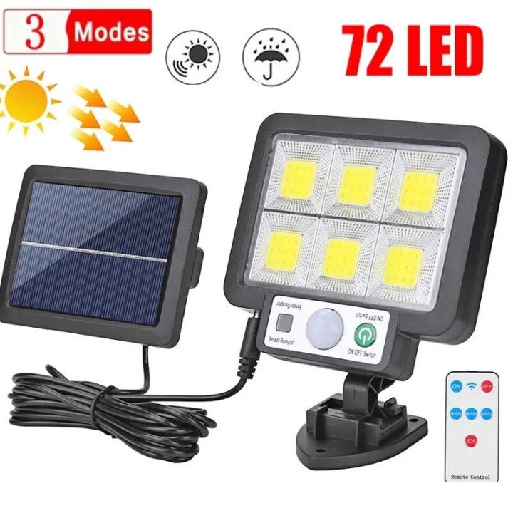 LED Solar Split Wall Lamp 3 Mode Waterproof Motion Sensor Lamps Garden ...