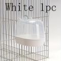 Transparent Bird Bath Tub - Splash-Proof PP Shower for Parrots, Lovebirds & Conures w/ Easy-Grip Handle.
