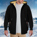 Men's Heavyweight Sherpa Fleece Lined Jackets Coats Windproof Zip Up Hoodie Winter Warm Hooded Sweatshirt Outerwear Outfits Tops. 