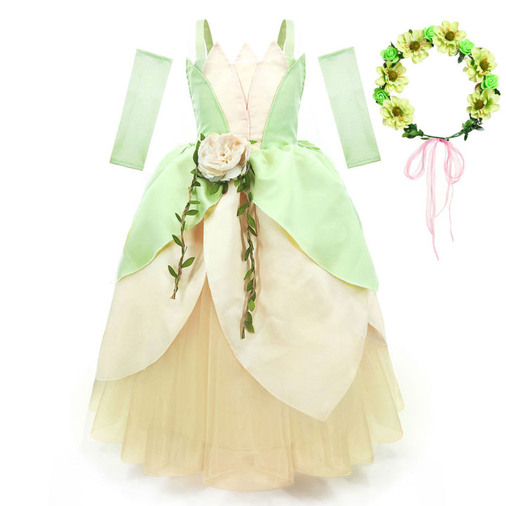 2024%20Fancy%20Princess%20and%20Frog%20Story%20Cosplay%20Kid%20Princess%20Ball%20Gown%20off%20Shoulder%20Tiana%20Deluxe%20Royal%20Frock%20Girls%20Prom%20Party%20Costume%20-%20Image%207