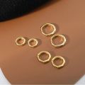 2pcs Fashion Hoop Earrings, Gold Color Tiny Cartilage Earrings Piercing Jewelry Trendy Female Hoops Earrings For Women Men.