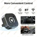 2in1 Wired to Wireless CarPlay Android Auto Adapter for OEM Car Stereo With USB Plug and Play Bluetooth.