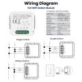 GIRIER Tuya WiFi Switch Module Smart DIY Light Breaker 100-240V Supports 2-way Control APP Remote Control Works Alexa Hey  lightify. 