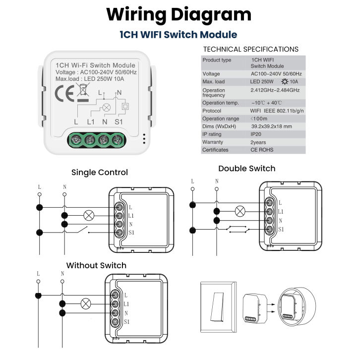 GIRIER%20Tuya%20WiFi%20Switch%20Module%20Smart%20DIY%20Light%20Breaker%20100-240V%20Supports%202-way%20Control%20APP%20Remote%20Control%20Works%20Alexa%20Hey%20%20lightify%20-%20Image%203