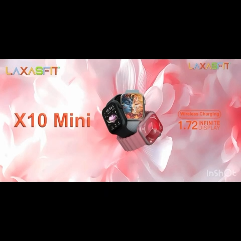 X10 Mini Smart Watch Bluetooth Calling, Two Belt, Heart Rate Monitoring Smartwatch for Ladies and Babies