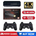 X2 Plus 128G 40000 Game GD10 Pro 4K Game Stick 3D HD Retro Video Game Console Wireless Controller TV 50 Emulator For PS1/N64/DC. 