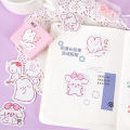 45 pcs/box Cute rabbit daily Kawaii Decoration Stickers Planner Scrapbooking Stationery Korean Diary Stickers. 