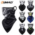 3D Skull Summer Bandana Hanging Ear Triangle Scarf Cycling Hiking Hunting Fishing Sports Bicycle Face Mask Neck Gaiter Men Women. 