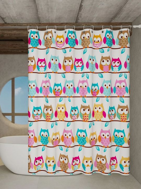 The%20Owl-Themed%20Dry-Wet%20Separation%20Partition%20Shower%20Curtain%20Has%20a%20Fresh%20Color%20and%20Creates%20a%20Childlike%20Bathroom%20Atmosphere%20-%20Image%208