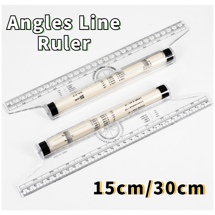 Angles Line Ruler Angles Line Ruler 15cm 30cm Multi-Function Drawing Tool Roll Draw Ruler ...