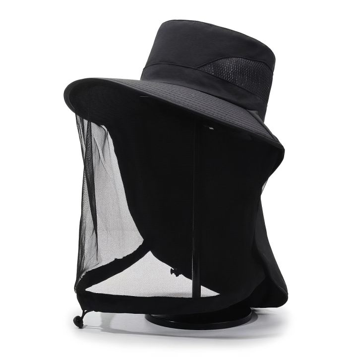 Men%20Mosquito%20Proof%20Sun%20Hat%20With%20Face%20Cover%20Summer%20Outdoor%20Fishing%20Bucket%20Neck%20Flap%20Anti%20Uv%20Breathable%20Shade%20Cap%20Camping%20Hiking%20-%20Image%207