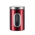 1/3Pcs Coffee Canister Stainless Steel Food Storage Jars with Visual Window Kitchen Storage Coffee Bean Tea-leaf Sealed Cans. 