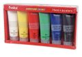 Acrylic 75ml tube colors(6 color set). 