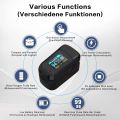 MomMed M170 Digital Pulse Oximeter for Finger Oxygen Measuring Device, Fingertip Oximeter Measures Oxygen Saturation SpO2, Pulse Frequency, Oximeter with OLED Display and Alarm Function Black. 
