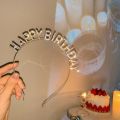 1PC Crystal "Happy Birthday" Headband, Glittering Birthday Hair Accessory, Ideal for Adding Glam to Birthday Parties.