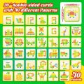 120Pcs Wooden Mosaic Puzzle Toy Montessori Kids Wooden 3D Geometric Shape Jigsaw Puzzle Board Set Baby Early Education Toys for. 