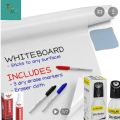 Dry Erase White board wall self adhesive ,vinyle Sticker ,reusable whiteboard sheetwith 2 Markers for Teaching at home & School- size :3*1.3ft size. 