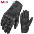 Retro Leather Motorcycle Gloves Man Full Finger Motorbiker Gloves Non-slip Protective Guantes Moto Motocross Cycling Glove M-2XL.