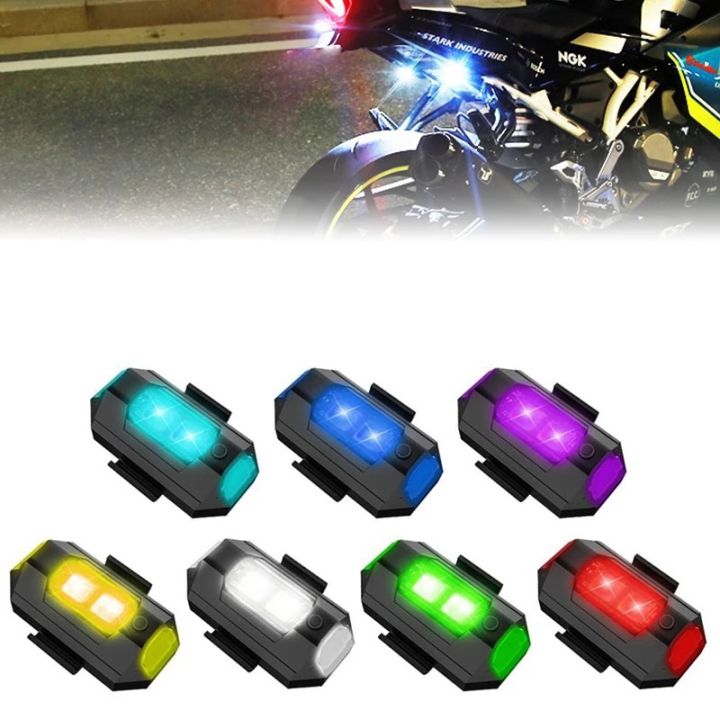 Universal Strobe Light 7 Colour Vip rechargeable Car Motorcycle Drone ...