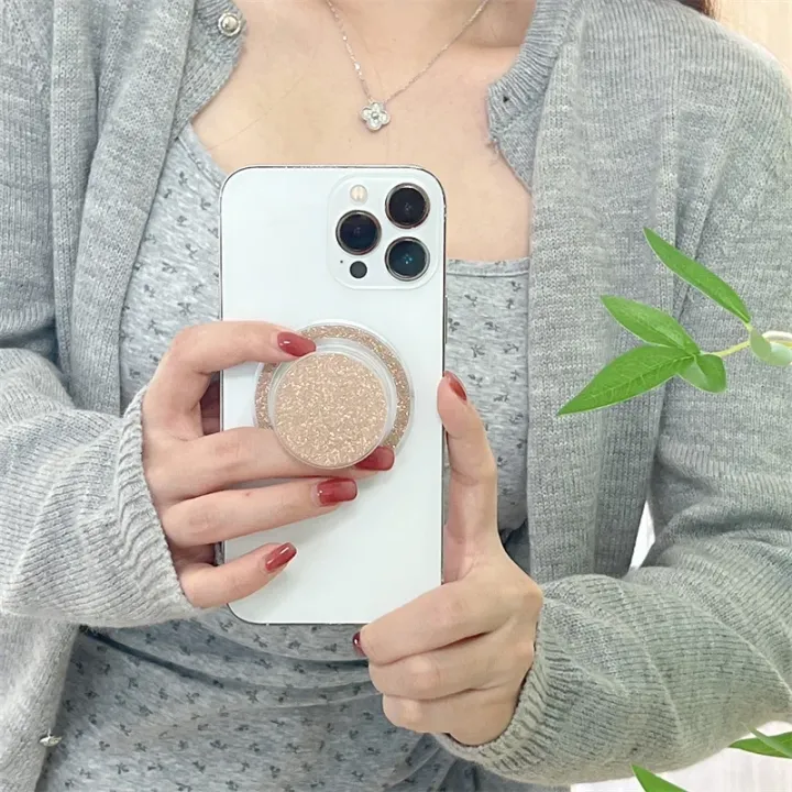 Glitter%20Round%20Matte%20Magnetic%20Double-Sided%20Metal%20Bling%20for%20MagSafe%20Stand%20Holder%20Mobile%20Phone%20for%20iPhone%2016%2015%2014%2013%2012%20Pro%20Max%20-%20Image%203