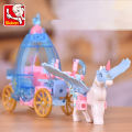 Sluban 191PCS Friends Winter Princess Ice and Snow Carriage Assembly Bricks Creative Building Blocks Educational Toys for Girls. 
