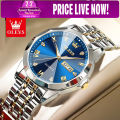 O'levs 9931 New Business Quartz Watch For Men Luxury Diamond Dial Waterproof Stainless Steel Strap Men Wristwatch.