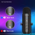 Haomuren Professional USB Streaming Podcast PC Microphone Studio Cardioid Condenser Mic Kit with Boom Arm For Recording YouTube. 