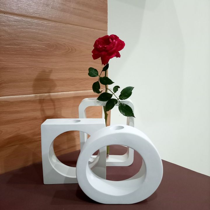 3 Different Shape Vases For Modern Interior & Home Decor, Luxury & Contemporary Design | Paintora