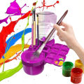 Paint Brush Cleaner With Drain Button Automatic Water Circulation Paint Brush Cleaning Machine Cleaning Bucket Art Tools. 