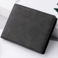 2025 New Wallet Men Short Dollar Clip Zipper Simple Soft Leather Lightweight. 