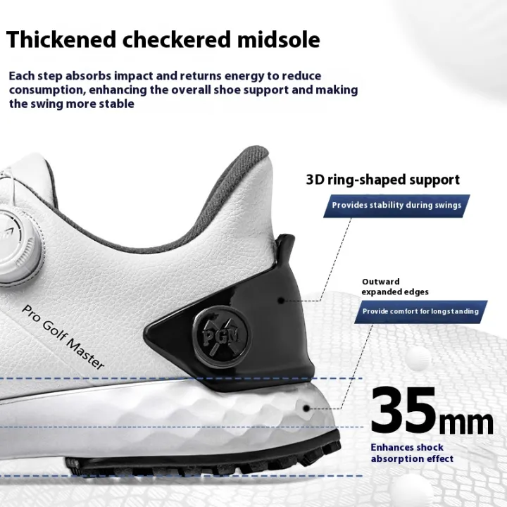 PGM%20XZ358%20Golf%20Shoes%20Men's%20Sports%20Shoes%20Comfortable%20Cushioning%20Buckle%20Waterproof%20Anti%20Slip%20Golf%20Height%20Boosting%20Shoes%20-%20Image%204